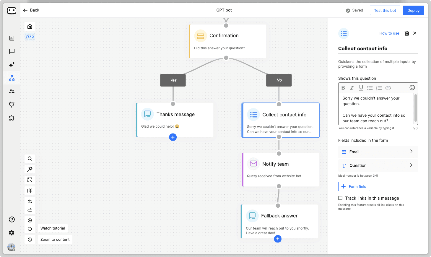 image of collecting user info flow