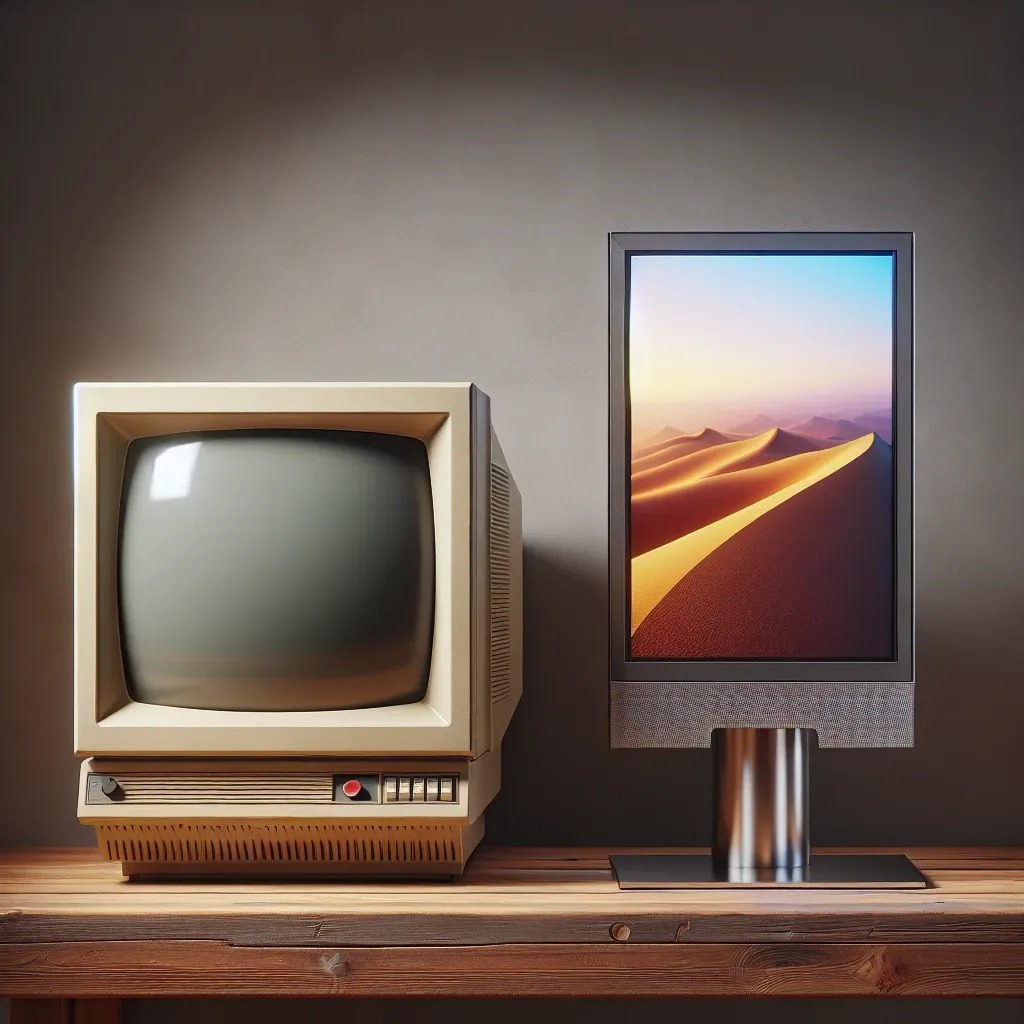 What are the disadvantages of CRTs compared to modern displays?