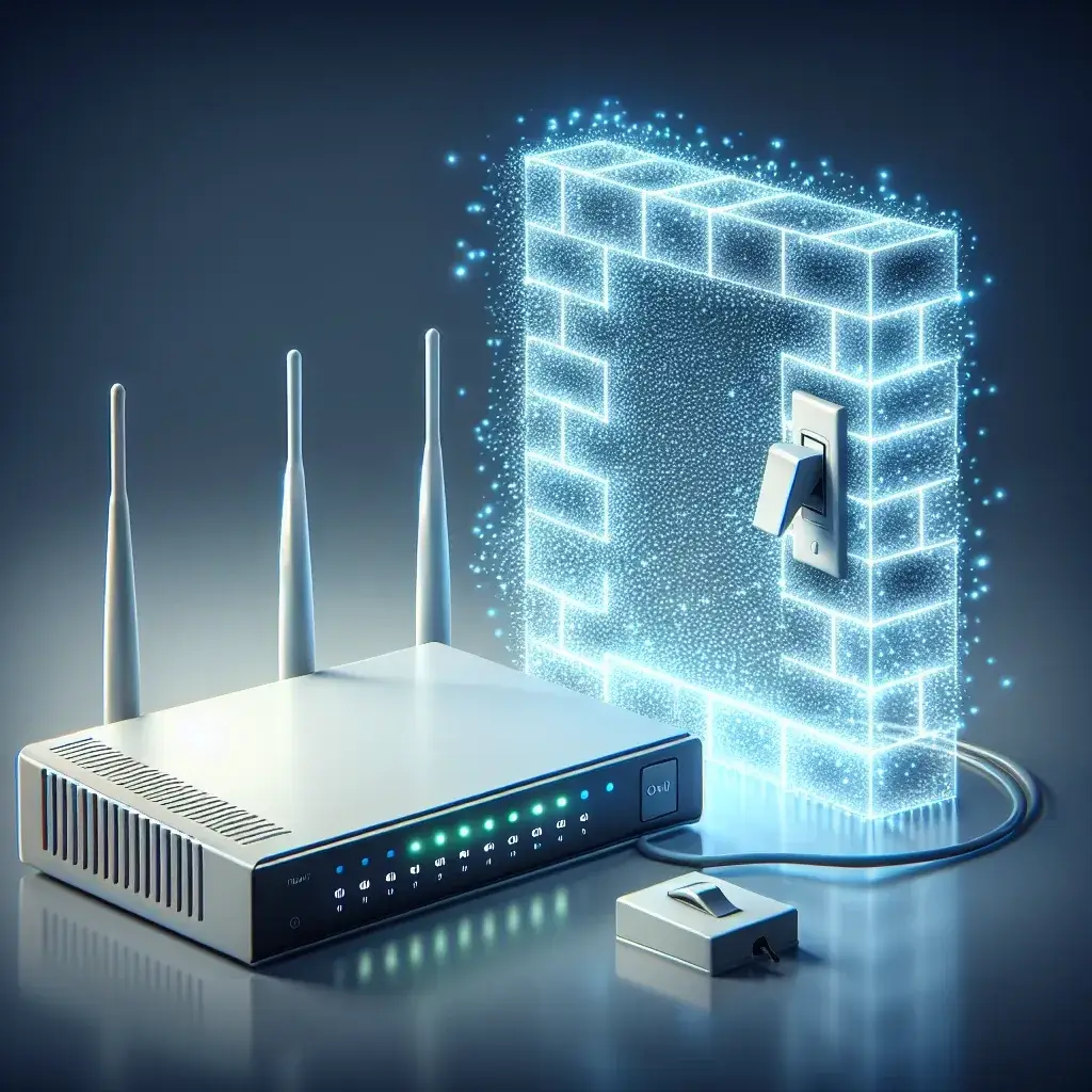 How do I enable or disable the firewall on my router?